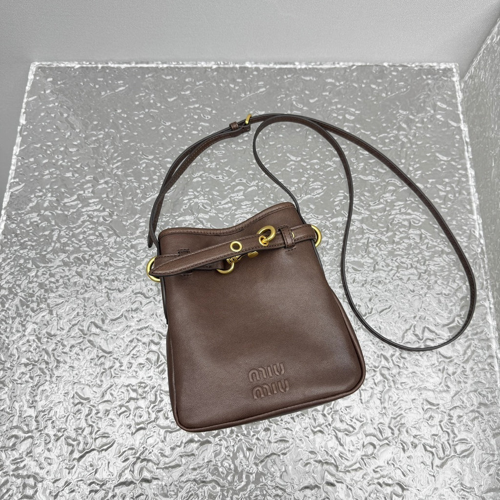 MIU MIU Aventure Leather Bucket Bag