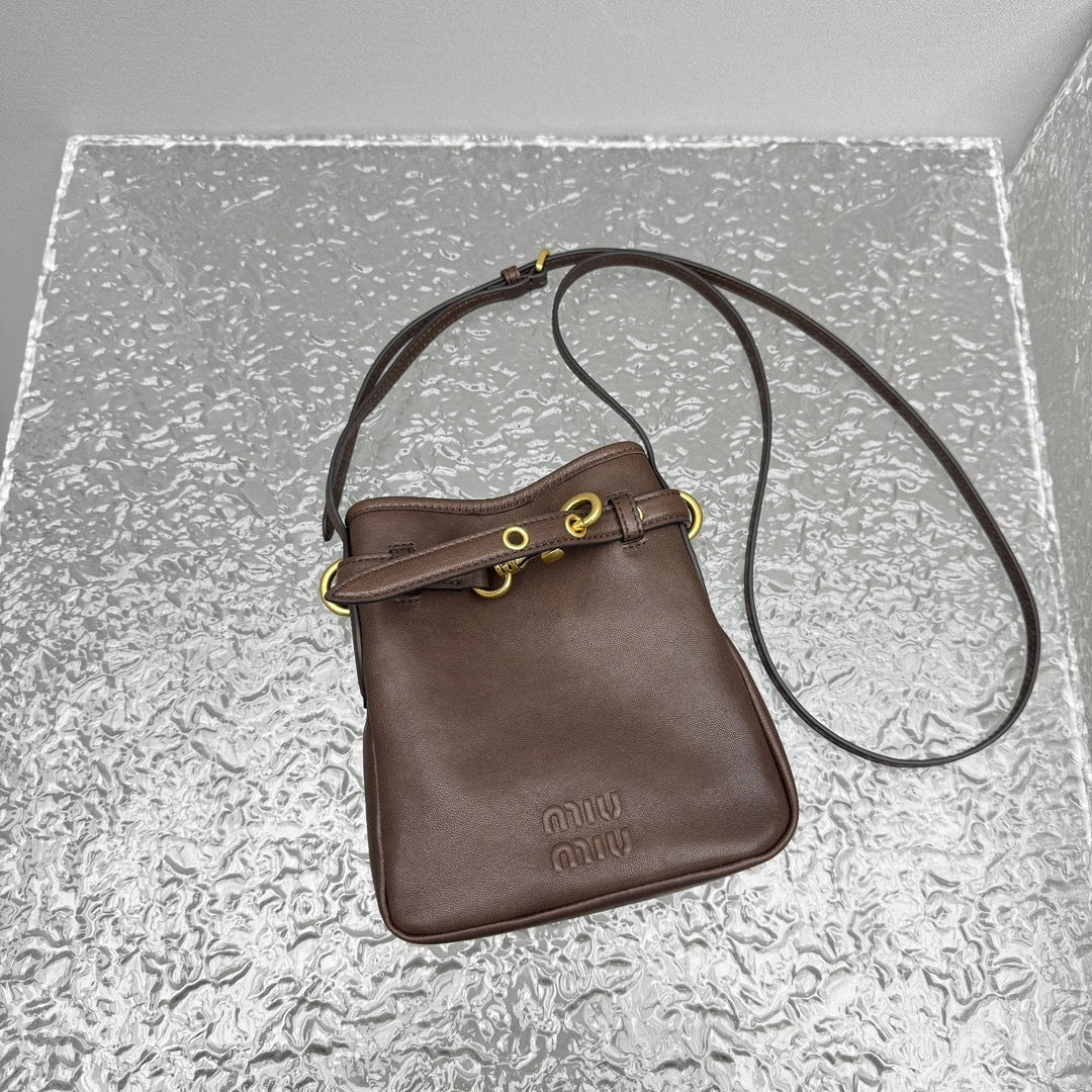 MIU MIU Aventure Leather Bucket Bag