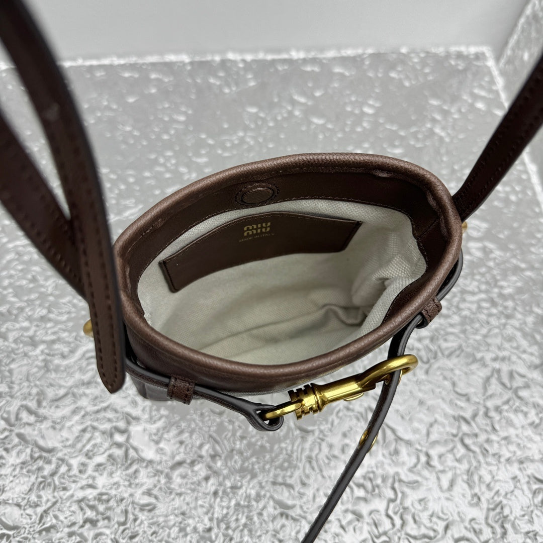MIU MIU Aventure Leather Bucket Bag