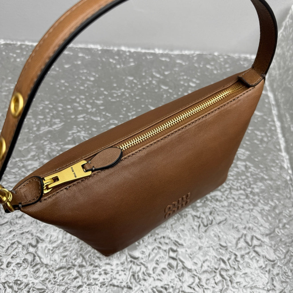 MIU MIU Leather Top Handle Lunch Box Bag
