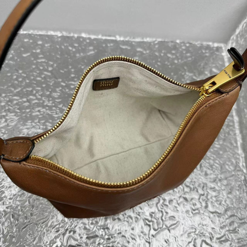 MIU MIU Leather Top Handle Lunch Box Bag