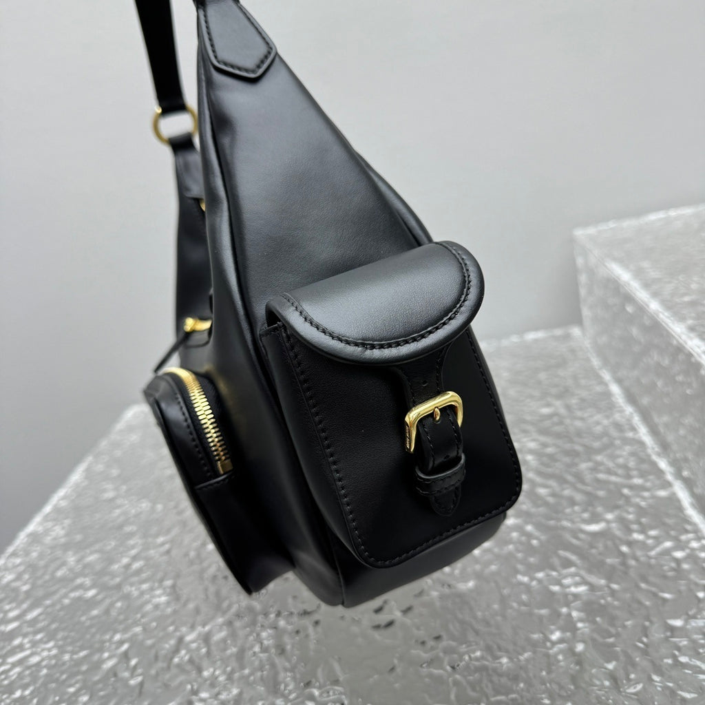 MIU MIU Pocket Leather Shoulder Bag