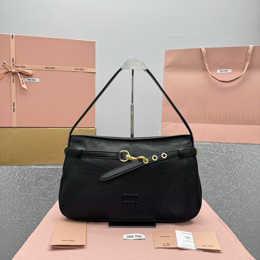 MIU MIU Aventure Nappa Lambskin Shoulder Bag