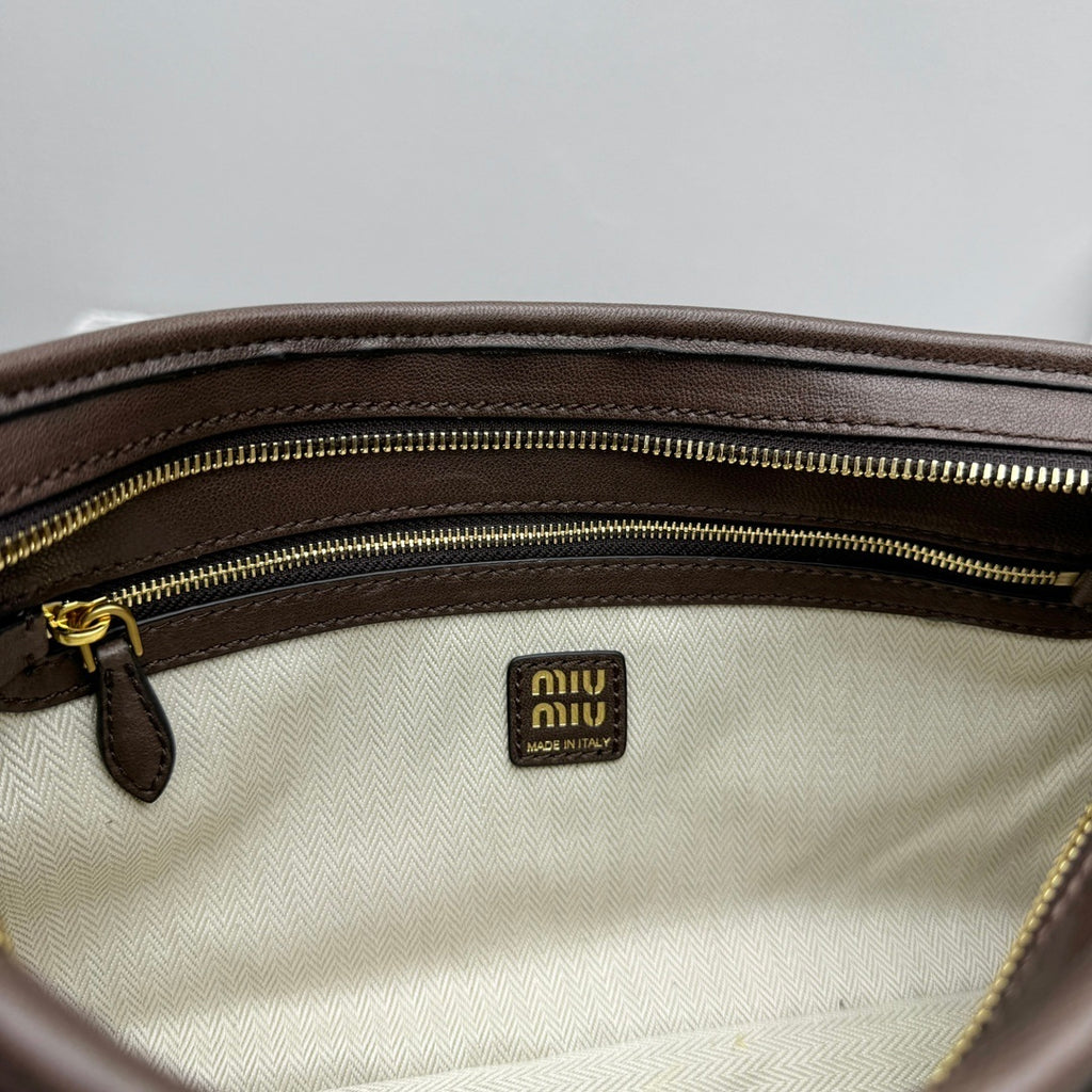 MIU MIU Aventure Nappa Lambskin Shoulder Bag