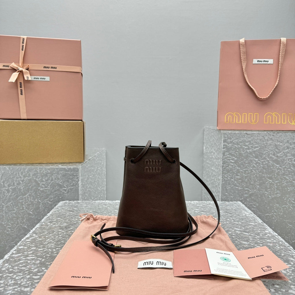 MIU MIU Nappa Lambskin Bucket Bag