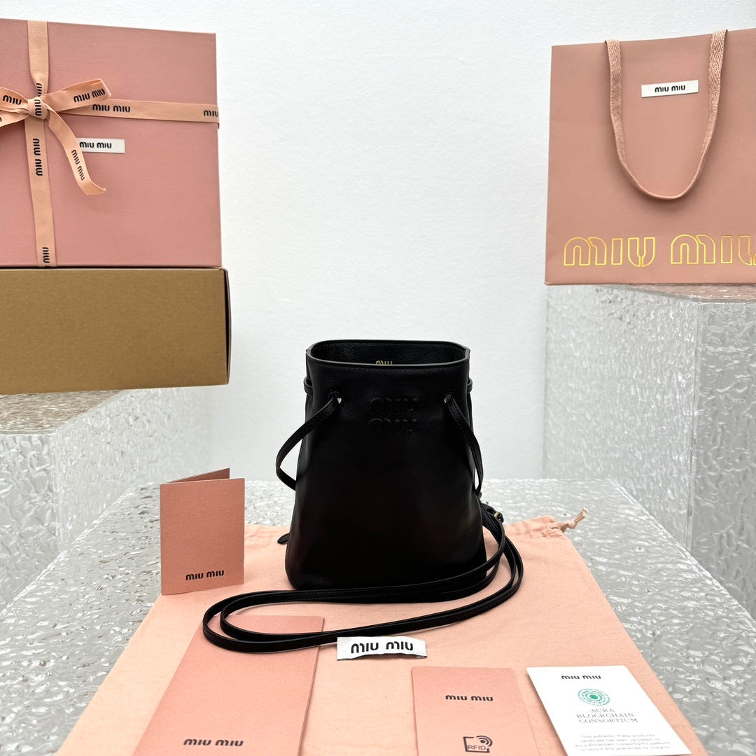MIU MIU Nappa Lambskin Bucket Bag