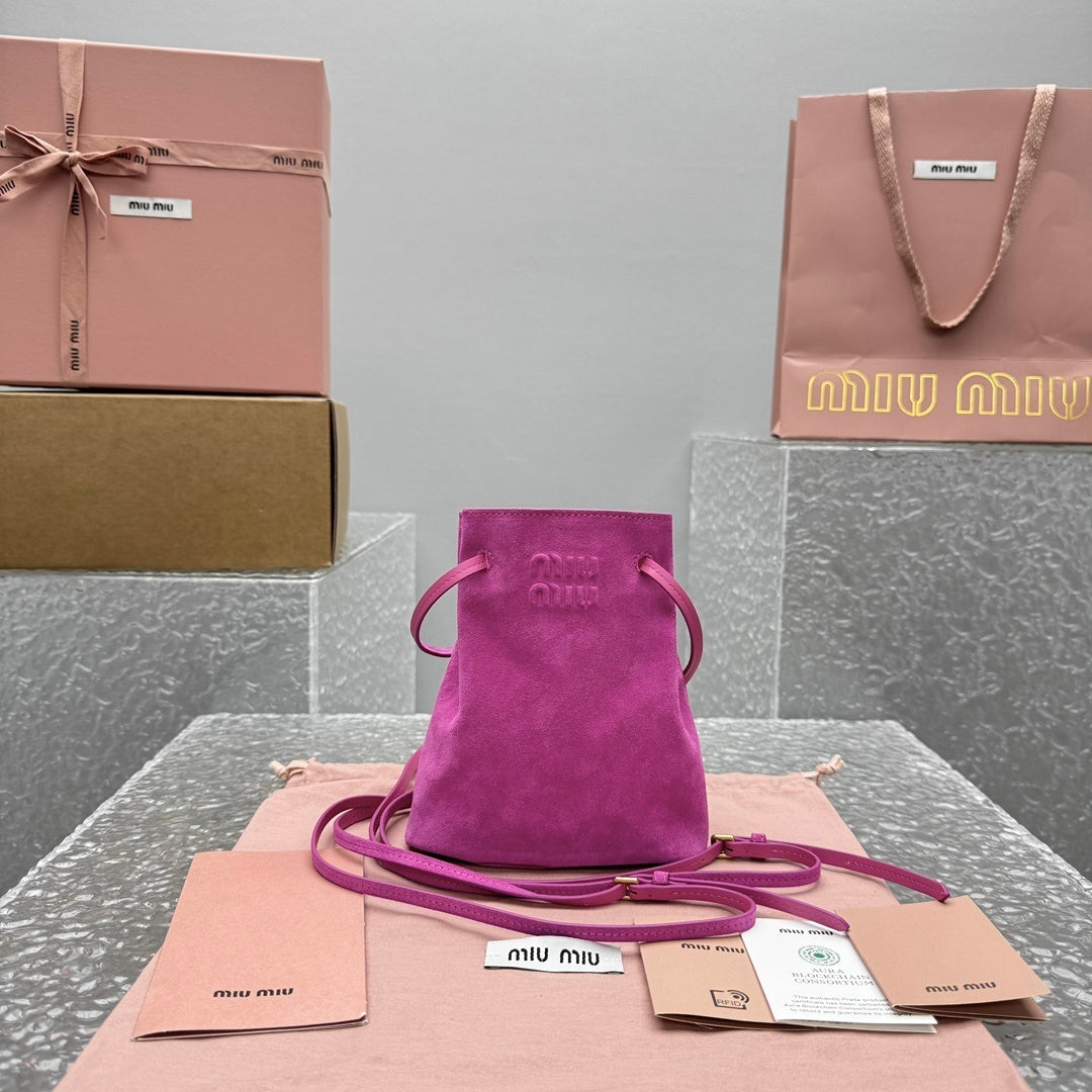 MIU MIU Nappa Lambskin Bucket Bag