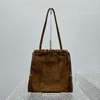 MIU MIU Suede Drawstring Tote Bag