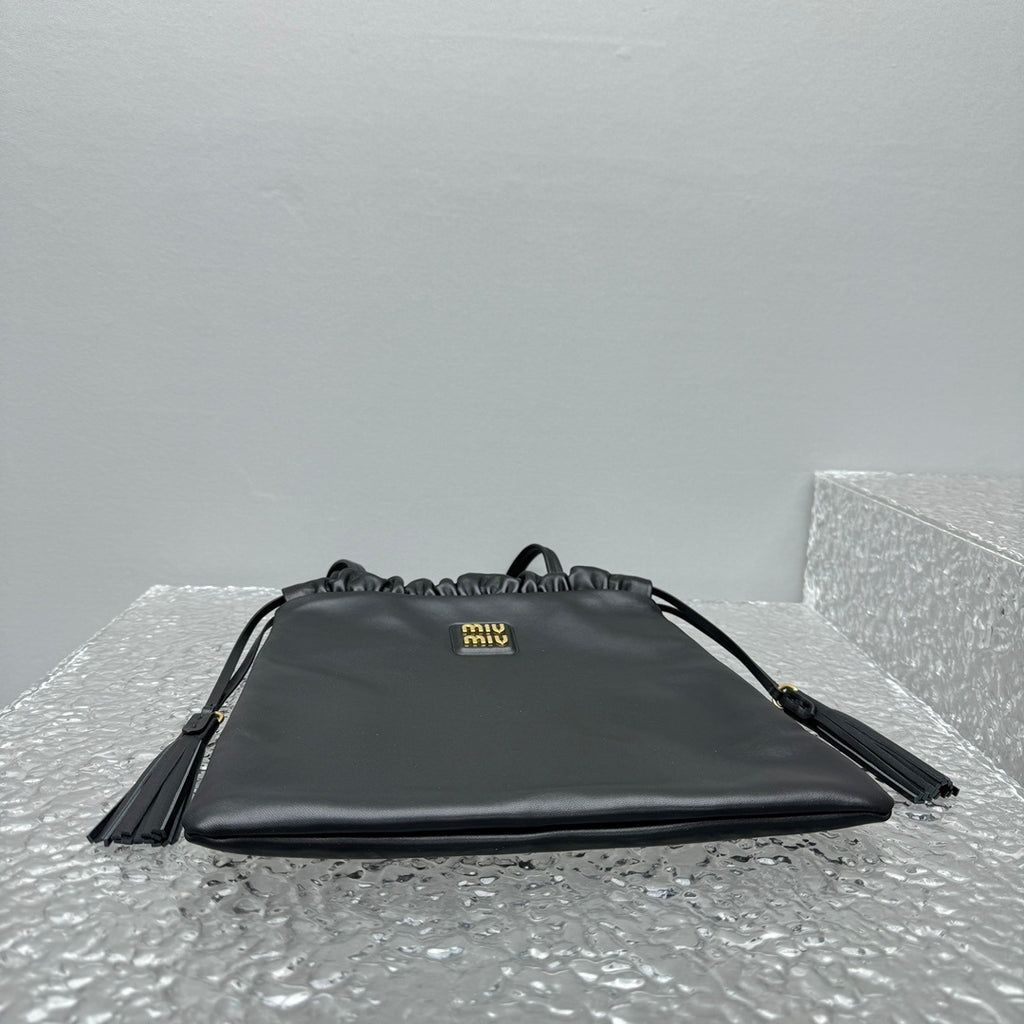MIU MIU Suede Drawstring Tote Bag
