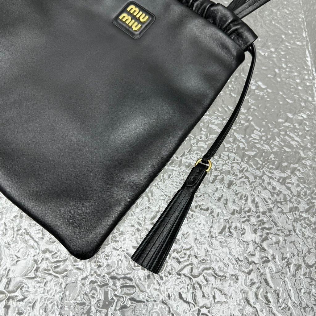 MIU MIU Suede Drawstring Tote Bag