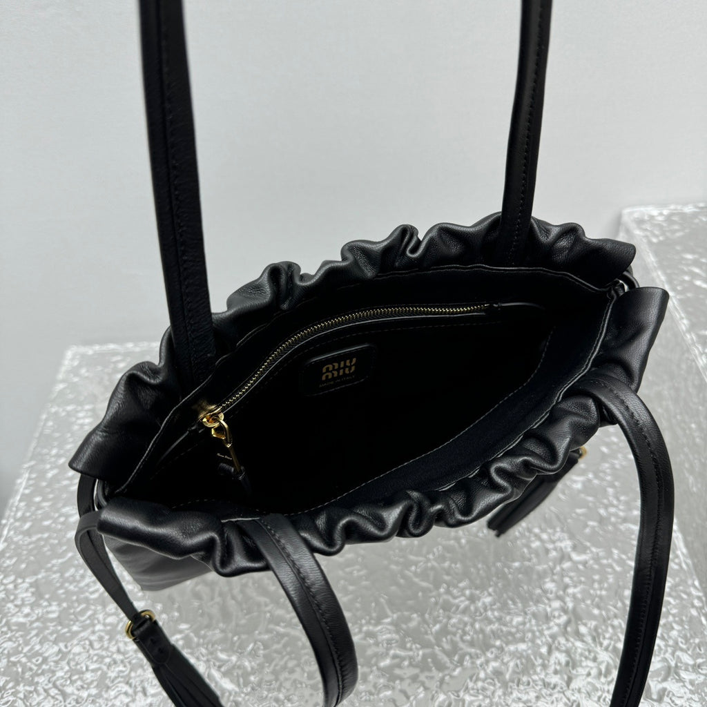MIU MIU Suede Drawstring Tote Bag