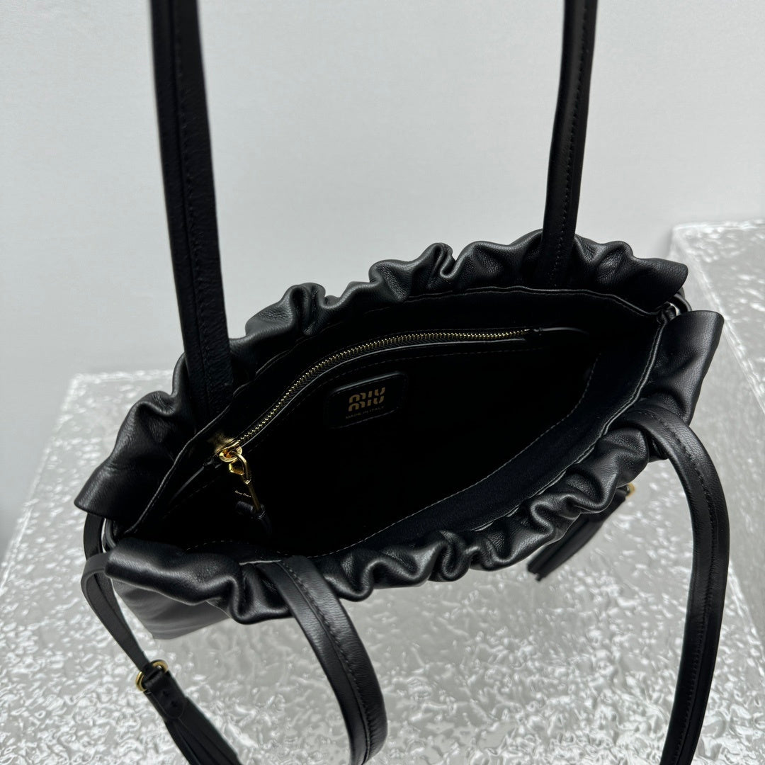 MIU MIU Suede Drawstring Tote Bag