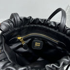 MIU MIU Suede Drawstring Tote Bag