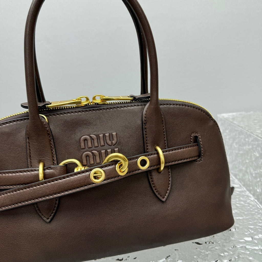 MIU MIU Aventure Leather Shell Bag