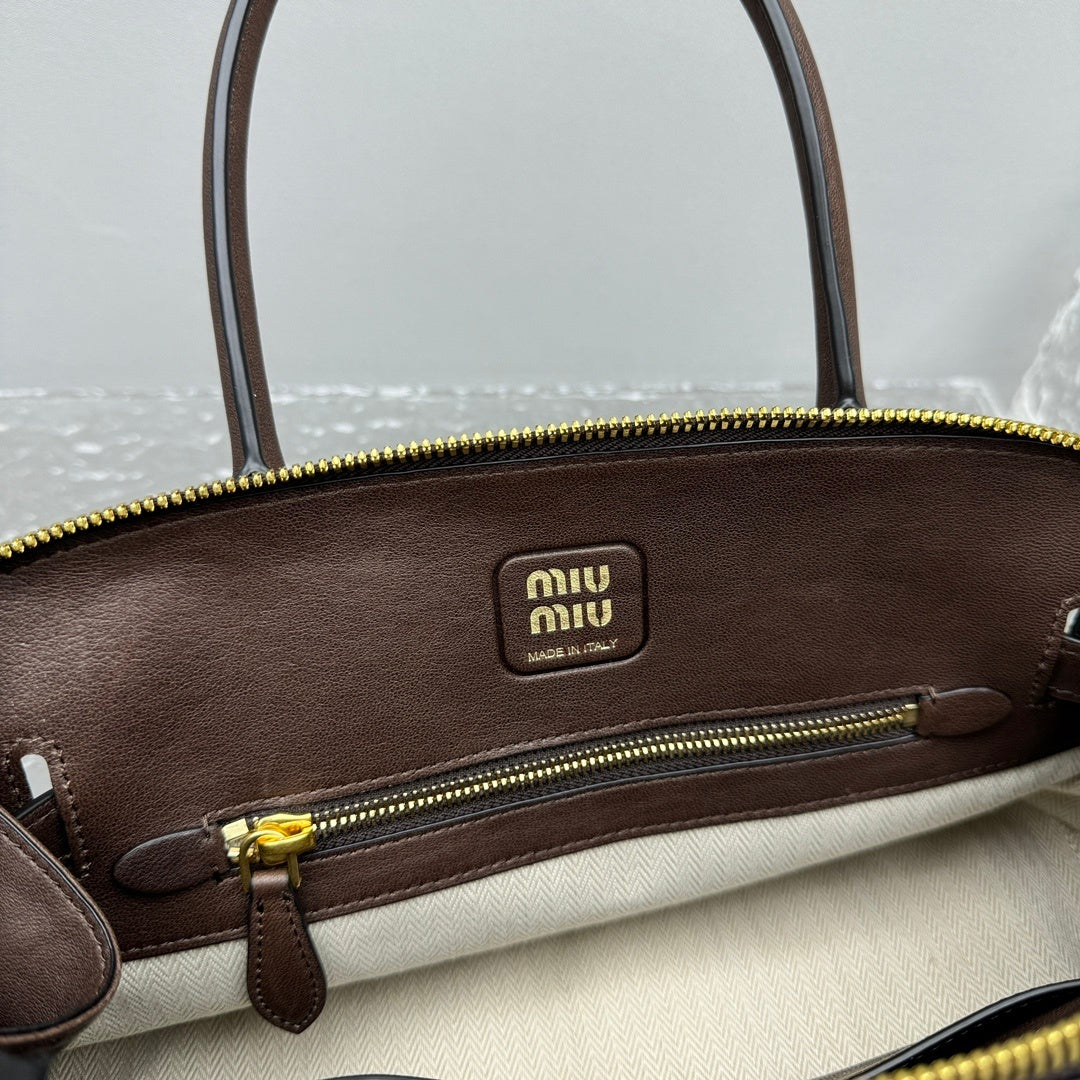 MIU MIU Aventure Leather Shell Bag