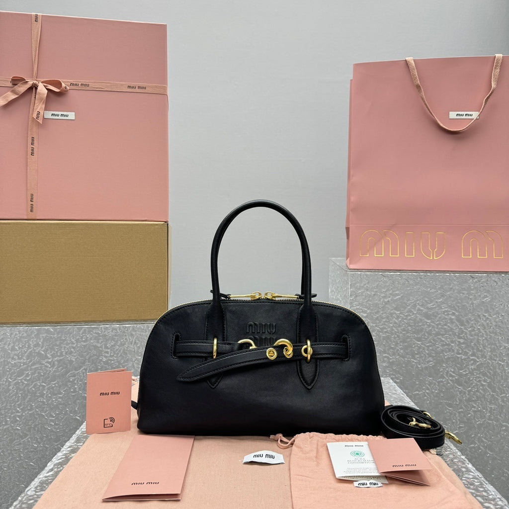 MIU MIU Aventure Leather Shell Bag