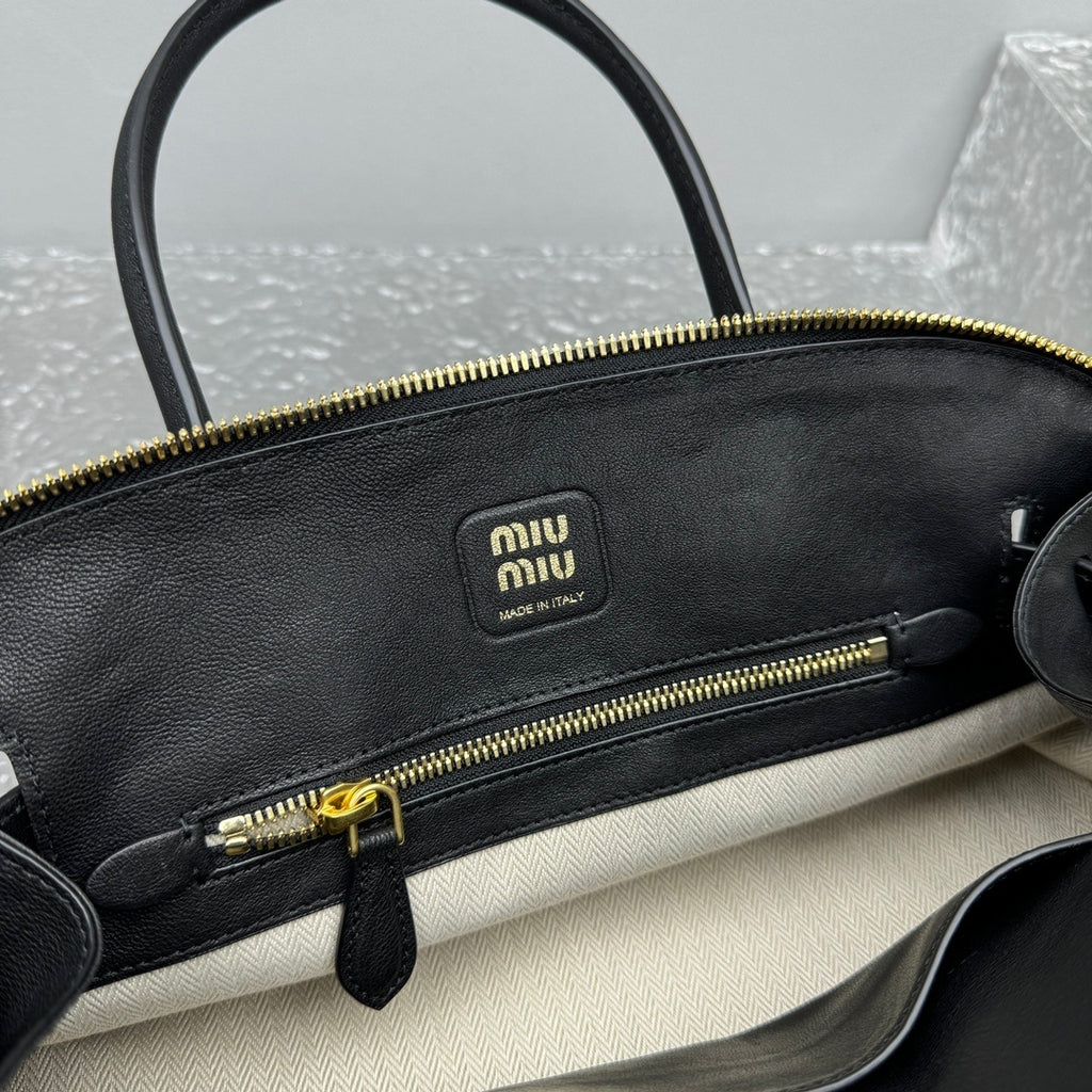 MIU MIU Aventure Leather Shell Bag