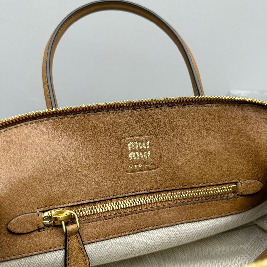 MIU MIU Aventure Leather Shell Bag