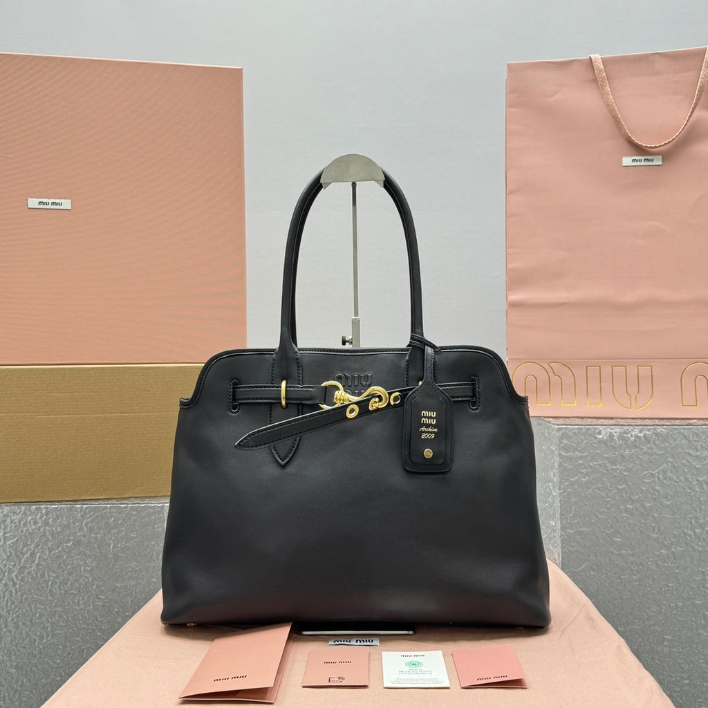 MIU MIU Nappa Leather Top Handle Bag