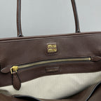 MIU MIU Nappa Leather Top Handle Bag