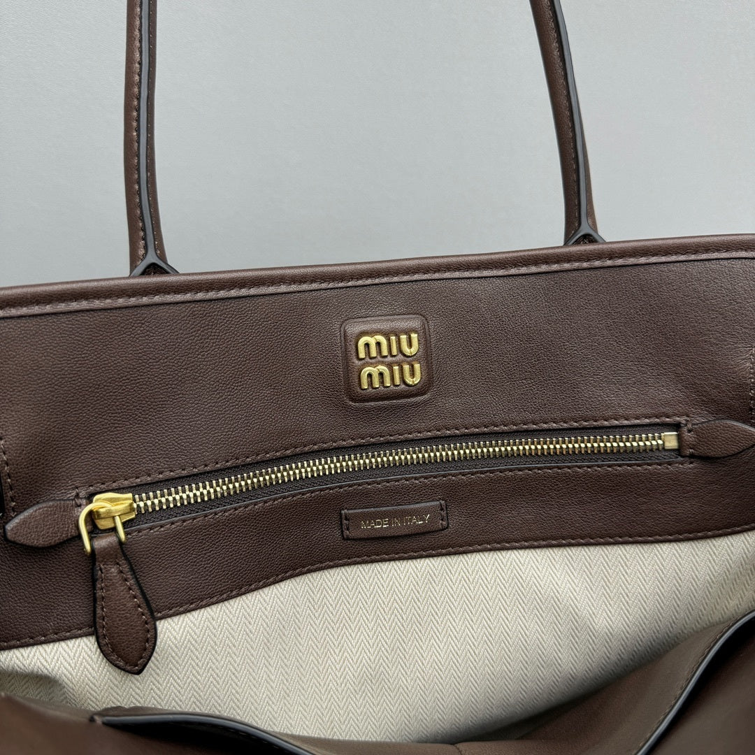 MIU MIU Nappa Leather Top Handle Bag