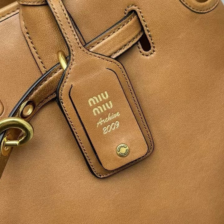 MIU MIU Nappa Leather Top Handle Bag