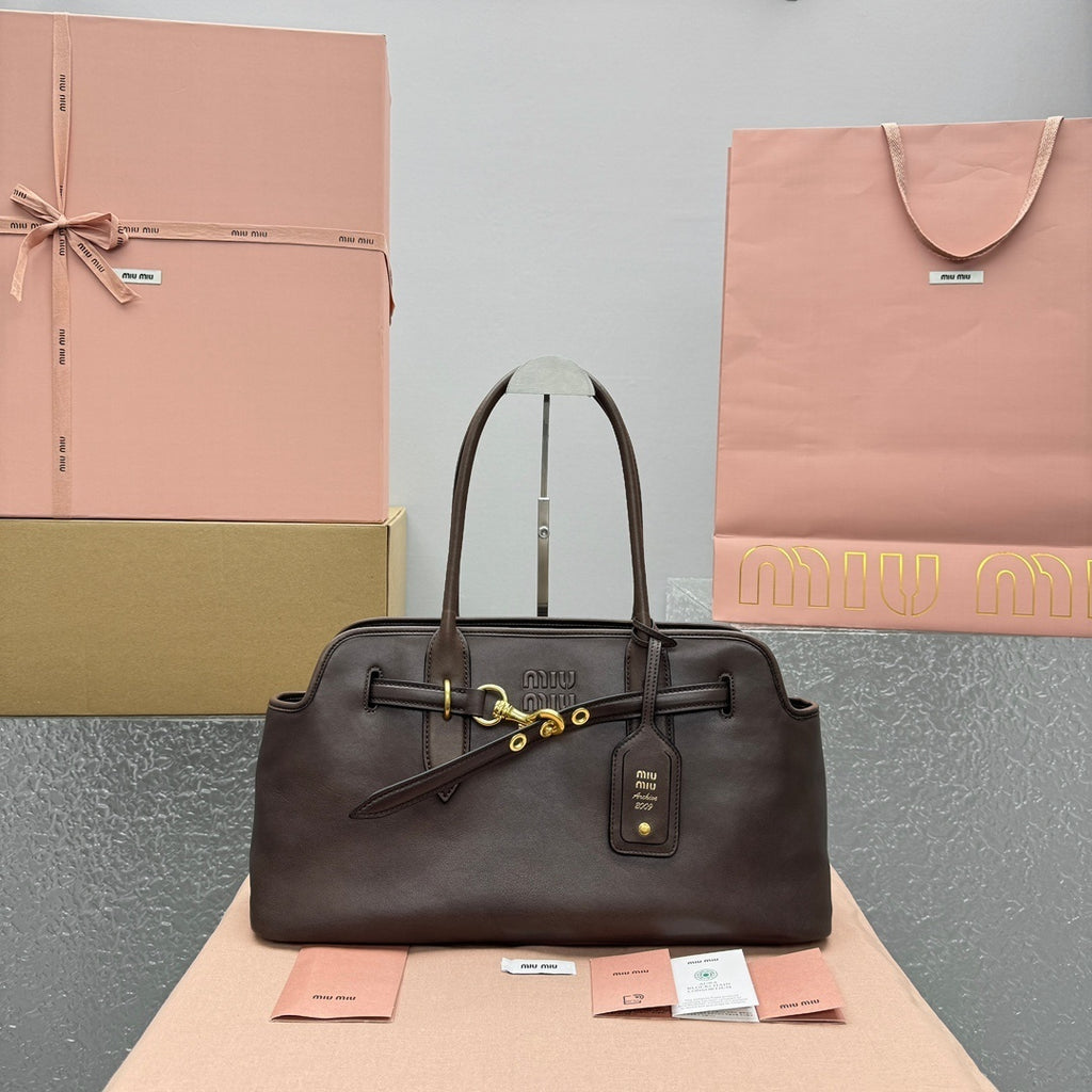 MIU MIU Nappa Leather Top Handle Bag