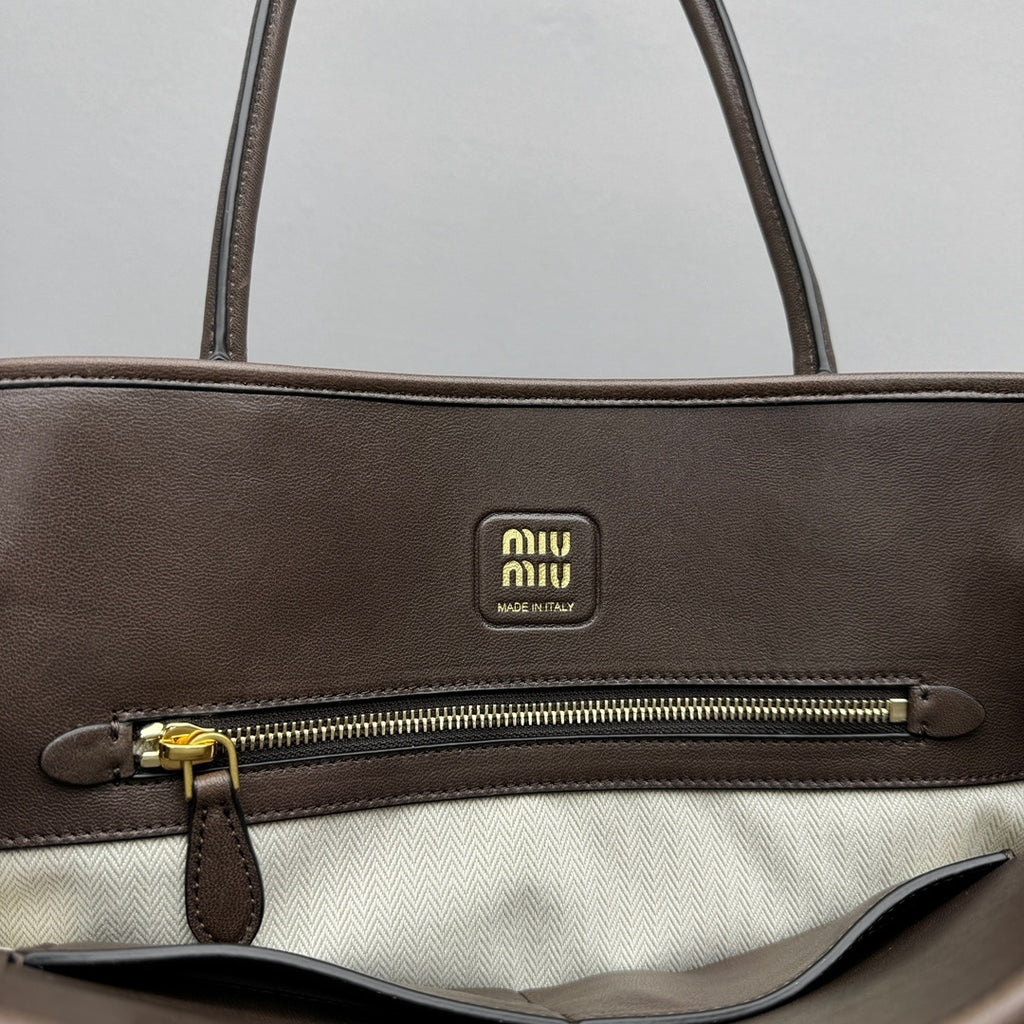 MIU MIU Nappa Leather Top Handle Bag
