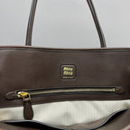 MIU MIU Nappa Leather Top Handle Bag