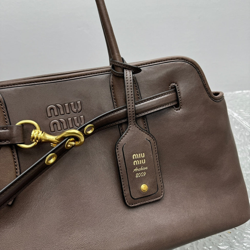 MIU MIU Nappa Leather Top Handle Bag