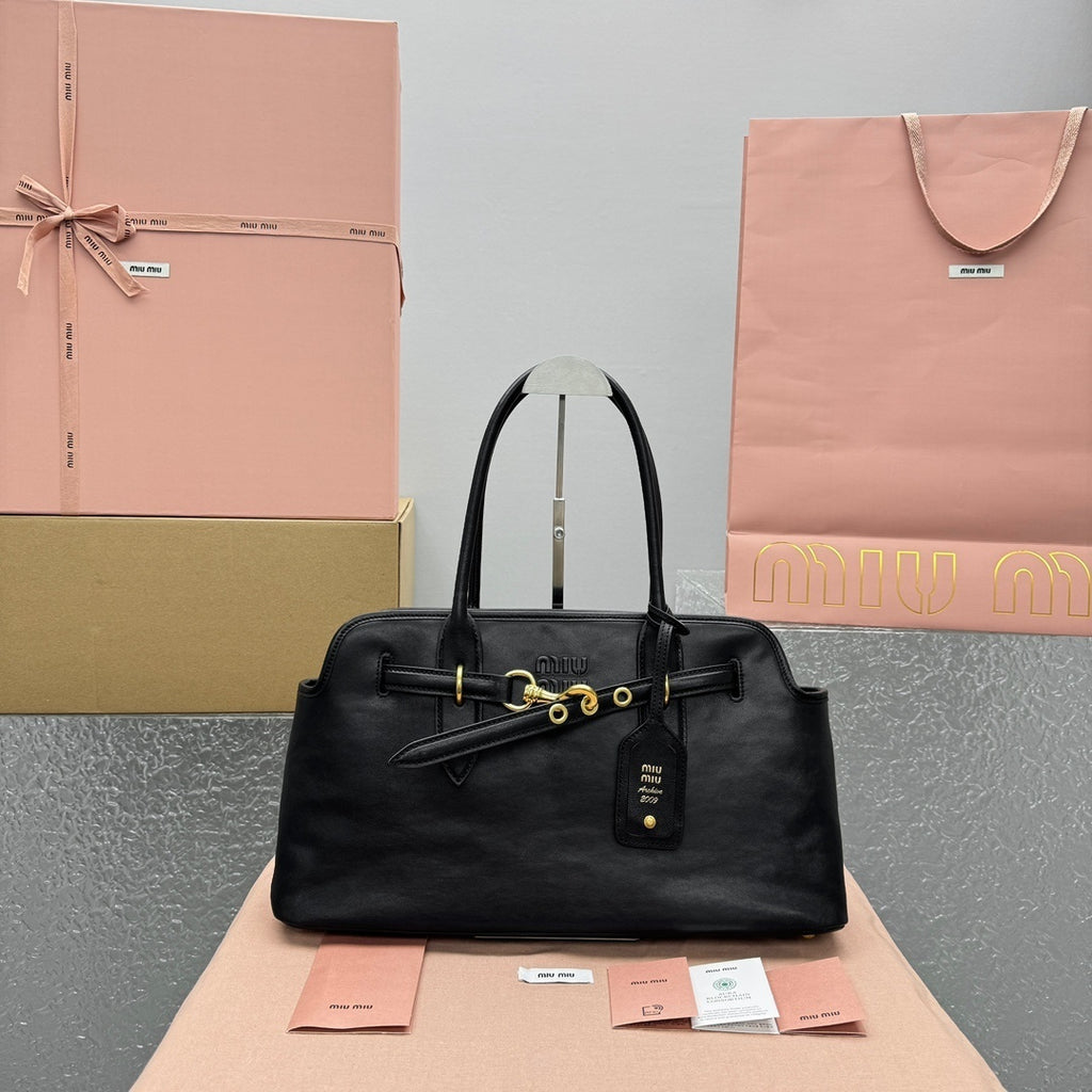 MIU MIU Nappa Leather Top Handle Bag