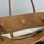 MIU MIU Nappa Leather Top Handle Bag