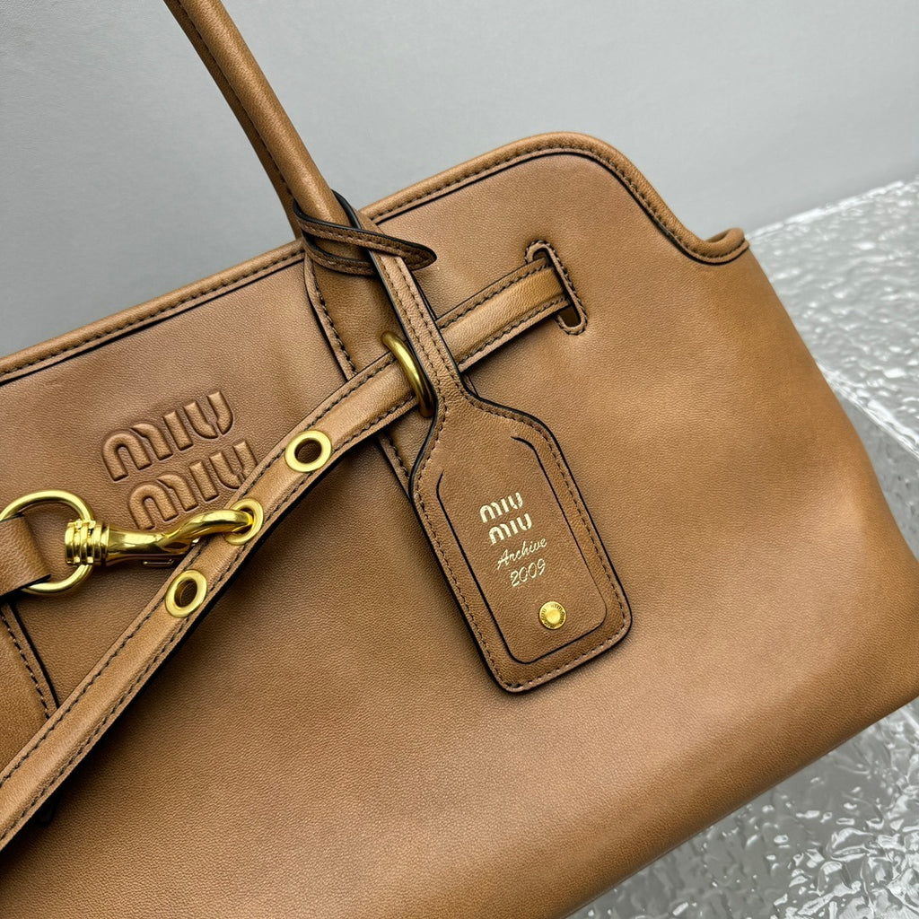 MIU MIU Nappa Leather Top Handle Bag