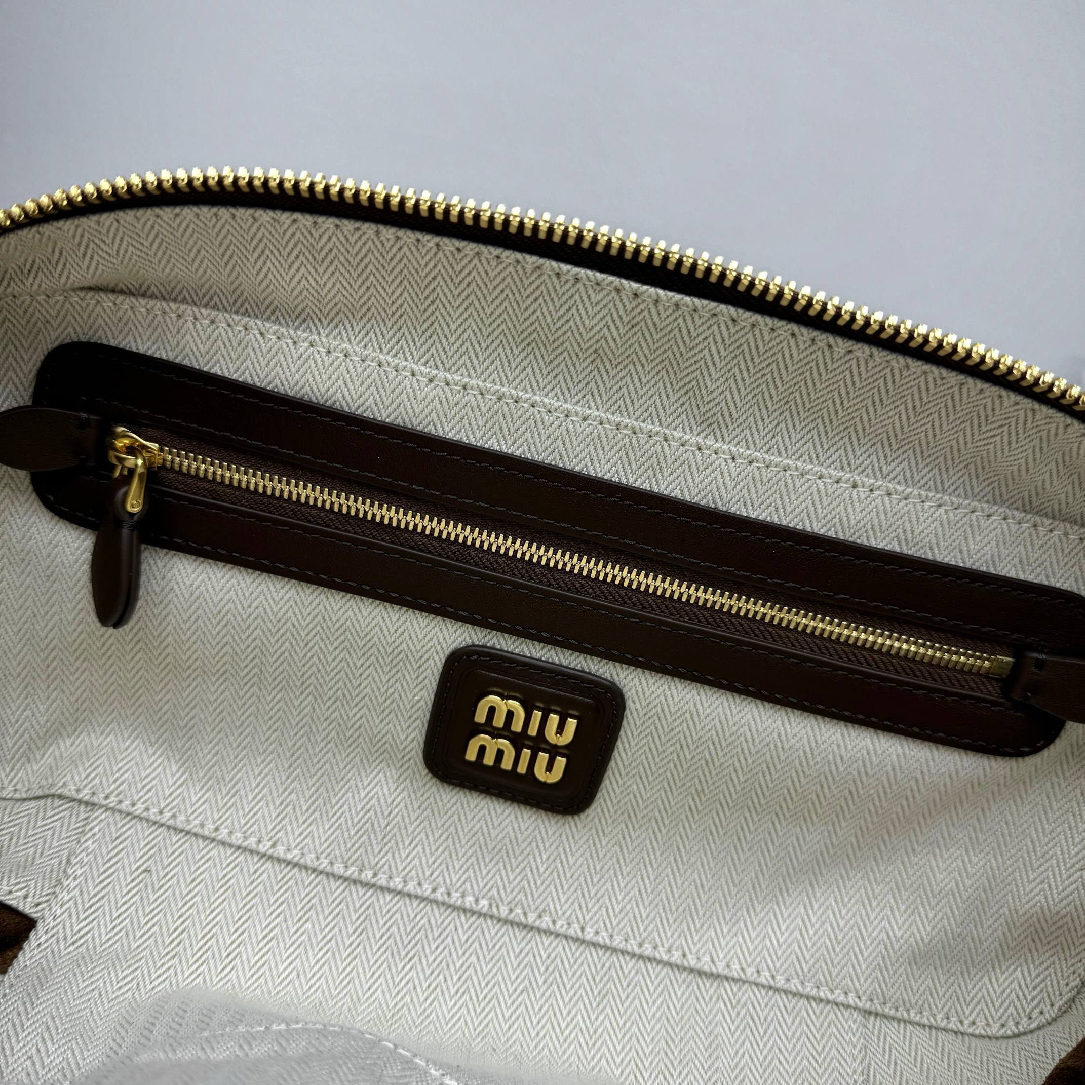 MIU MIU Suede Underarm Tote Bag