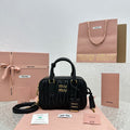 MIU MIU Matelassé Lambskin Bowling Bag
