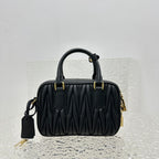 MIU MIU Matelassé Lambskin Bowling Bag