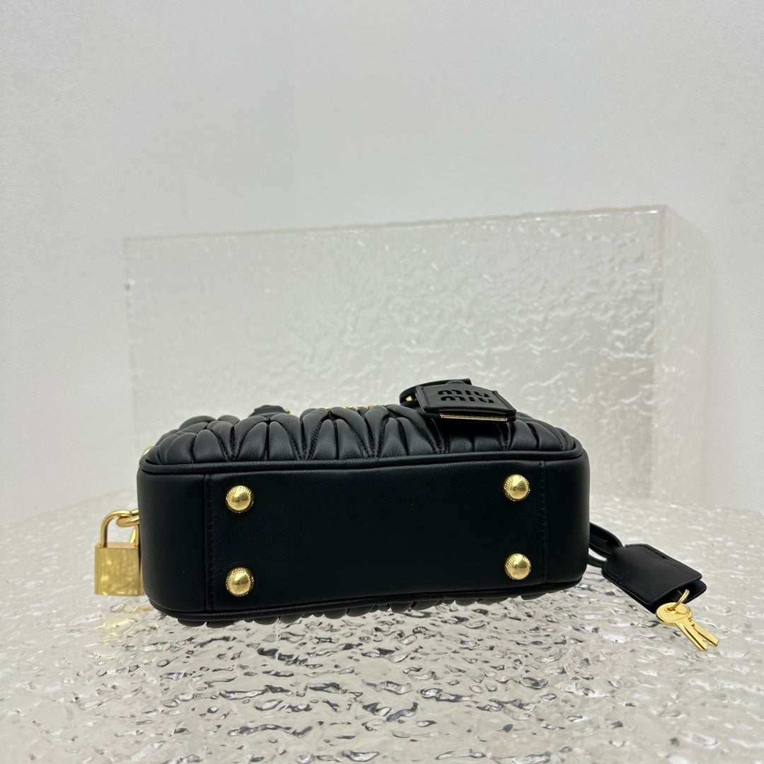 MIU MIU Matelassé Lambskin Bowling Bag