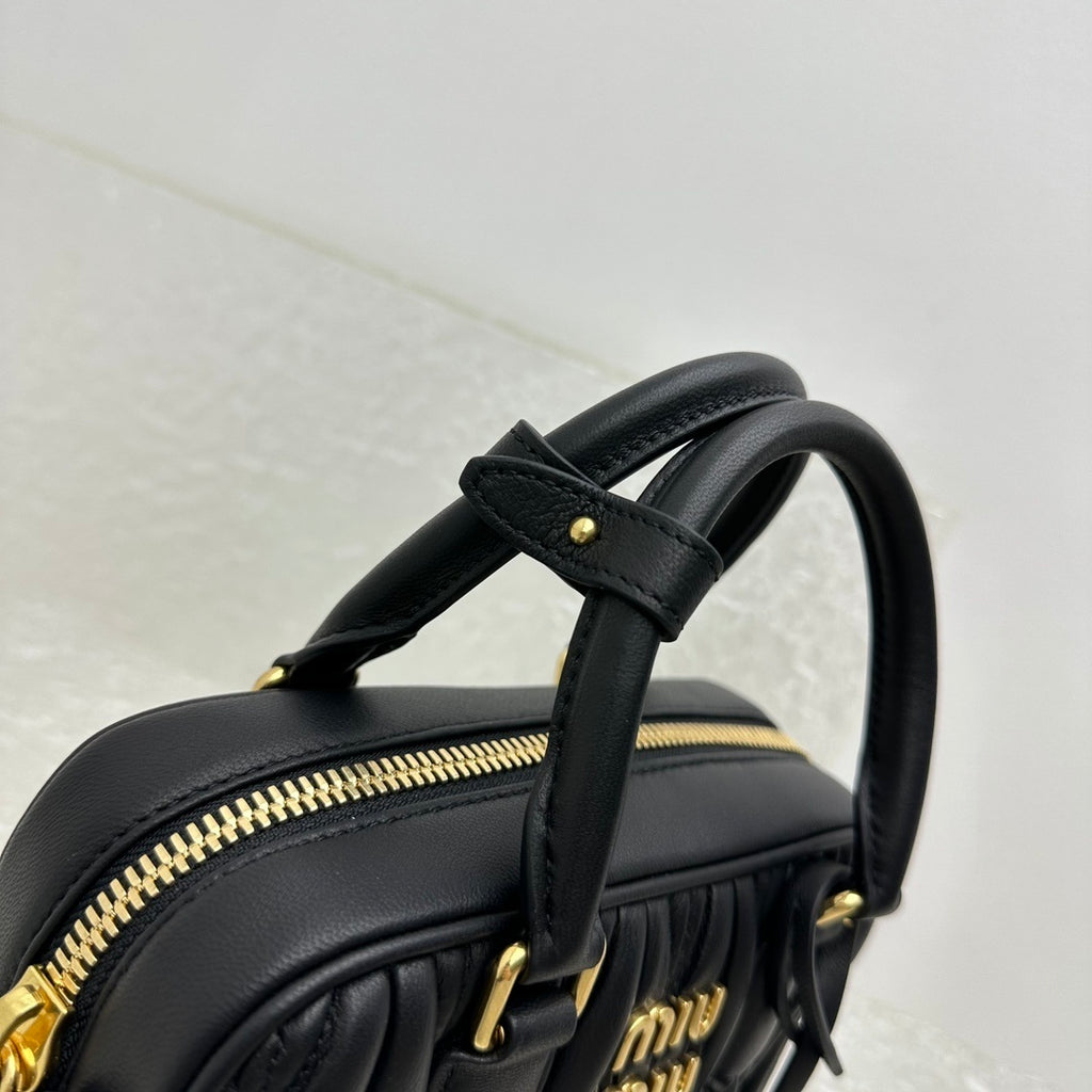 MIU MIU Matelassé Lambskin Bowling Bag