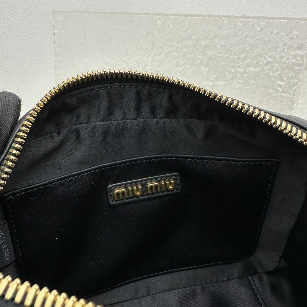 MIU MIU Matelassé Lambskin Bowling Bag