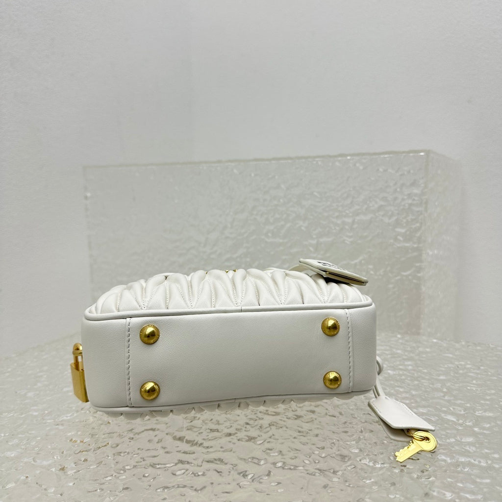 MIU MIU Matelassé Lambskin Bowling Bag