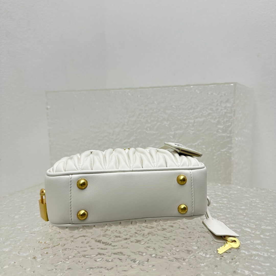 MIU MIU Matelassé Lambskin Bowling Bag
