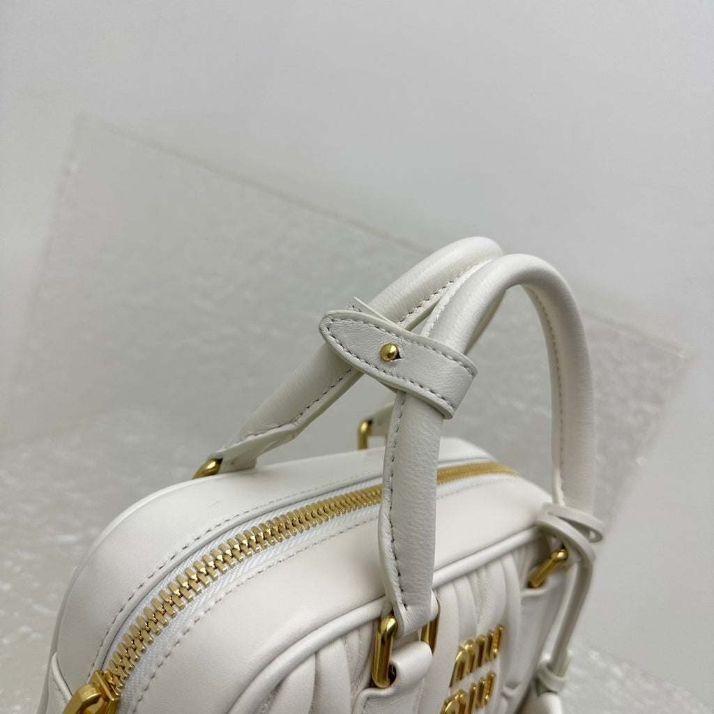 MIU MIU Matelassé Lambskin Bowling Bag
