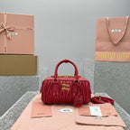 MIU MIU Matelassé Lambskin Bowling Bag