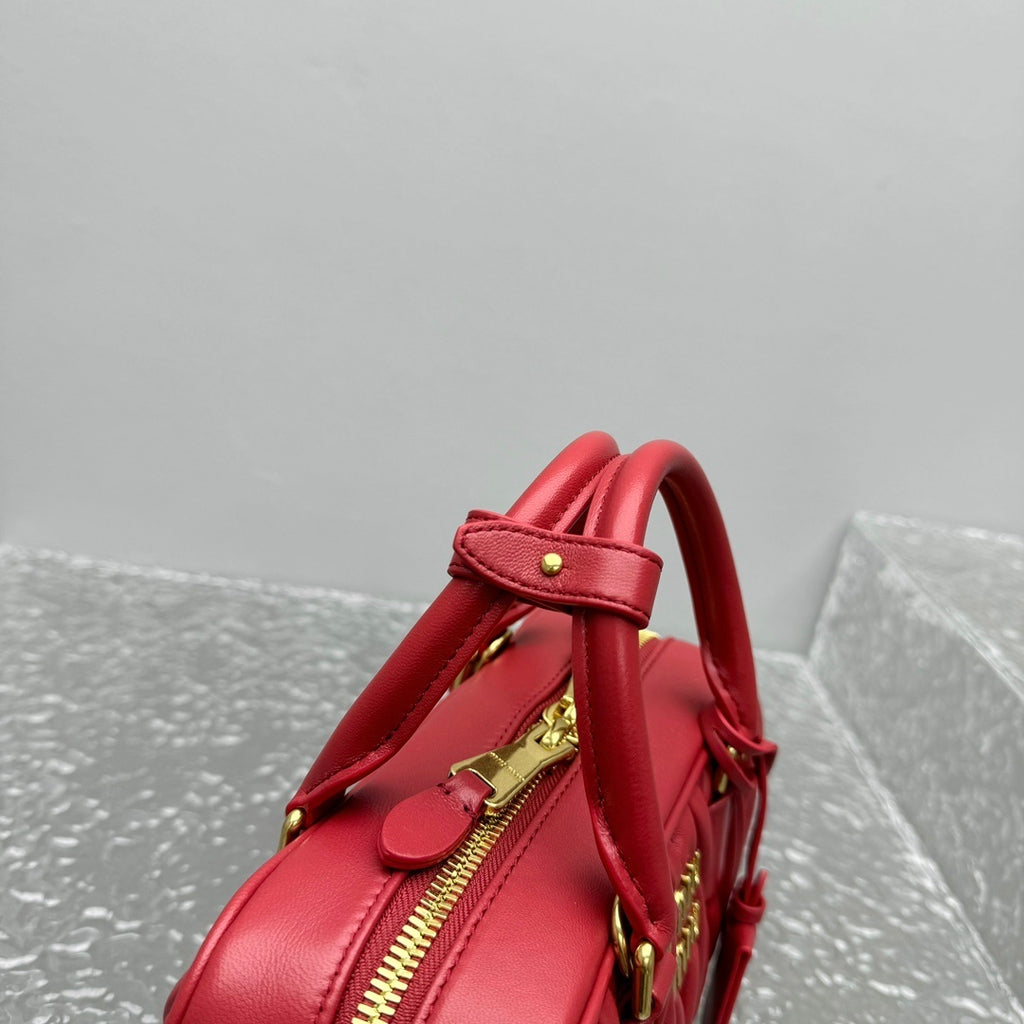 MIU MIU Matelassé Lambskin Bowling Bag