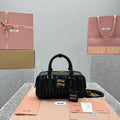 MIU MIU Matelassé Lambskin Bowling Bag