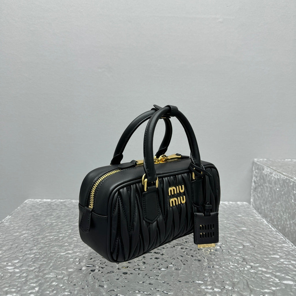 MIU MIU Matelassé Lambskin Bowling Bag