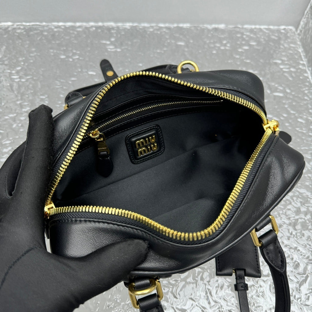 MIU MIU Matelassé Lambskin Bowling Bag