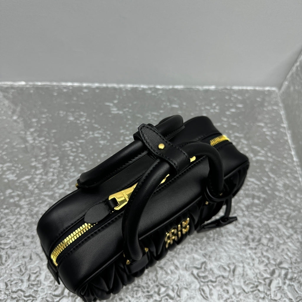 MIU MIU Matelassé Lambskin Bowling Bag