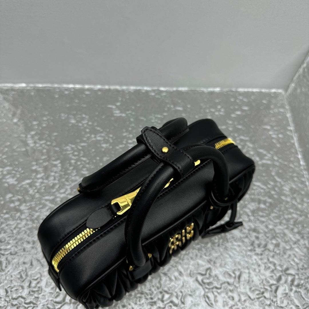 MIU MIU Matelassé Lambskin Bowling Bag