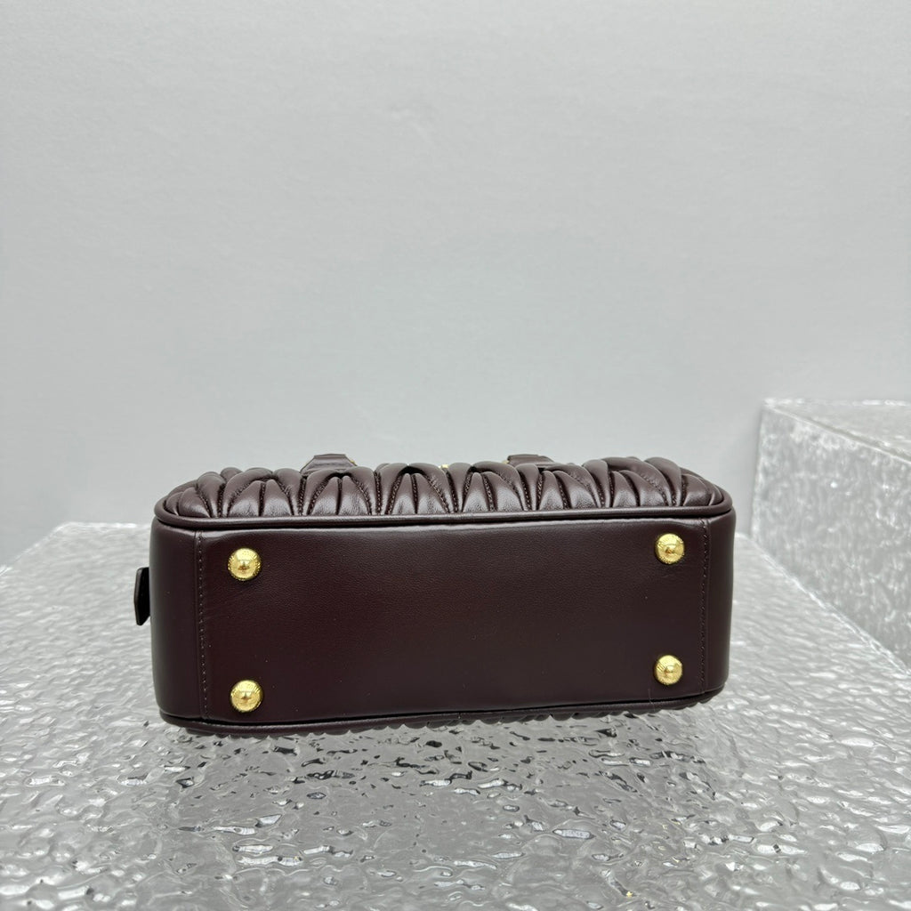 MIU MIU Matelassé Lambskin Bowling Bag